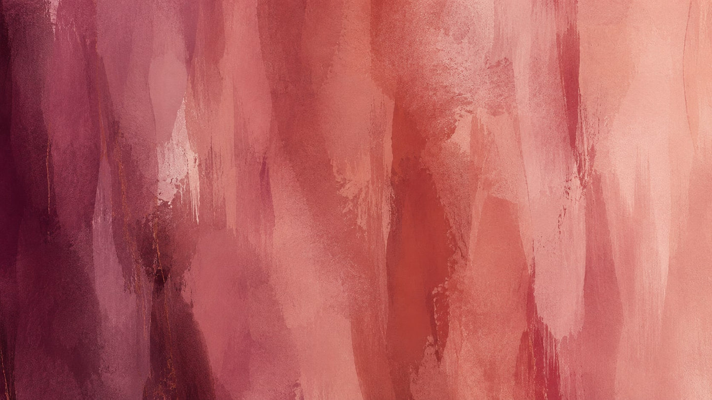 Refined painterly Coral abstract brushstrokes featuring textured tonal layers - Wall Mural & Peel and Stick Wallpaper for Painterly Interiors and Premium Home Styling