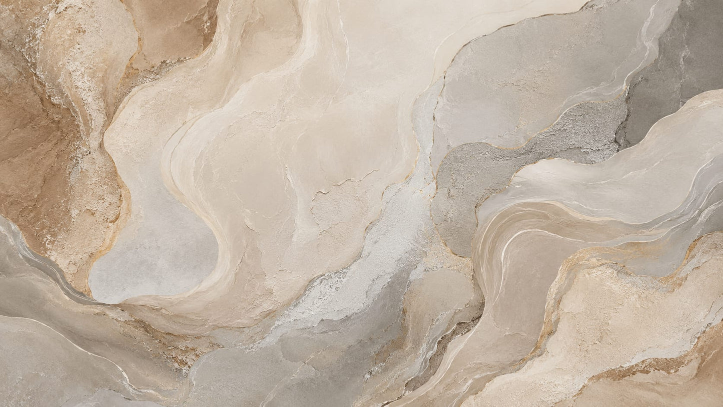 Refined organic Beige abstract stone flow featuring flowing mineral texture - Wall Mural & Peel and Stick Wallpaper for Abstract Interiors and Premium Home Styling