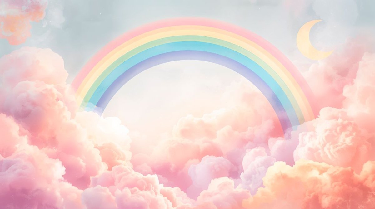 Celestial Dreams - Magical Sky Rainbow Accent Wall Mural Wallpaper - Recoat