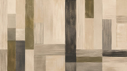 Textured refined Beige geometric blocks featuring layered tonal finishes - Wall Mural & Peel and Stick Wallpaper for Abstract Interiors and Premium Home Styling
