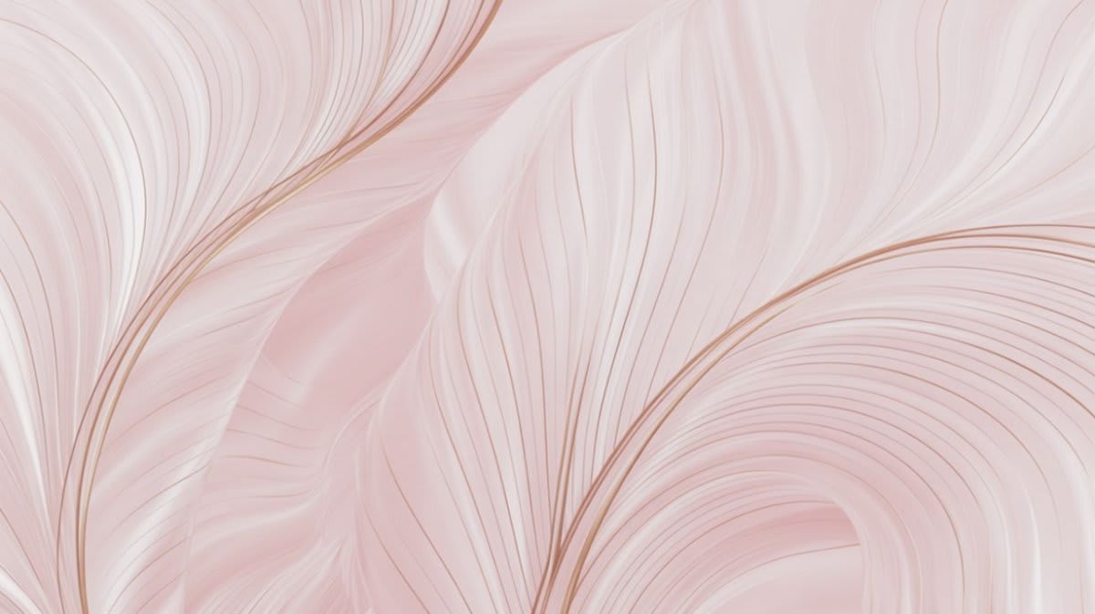 Refined minimal Blush Pink abstract featuring fluid marble swirls and rose gold lines - Wall Mural & Peel and Stick Wallpaper for Fluid Abstract Minimalist Interiors and Premium Home Styling.