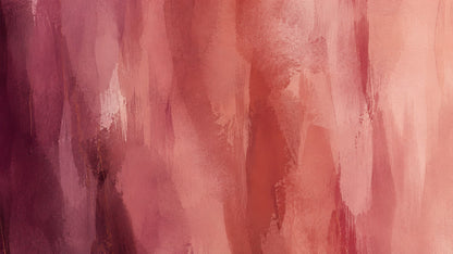 Refined painterly Coral abstract brushstrokes featuring textured tonal layers - Wall Mural & Peel and Stick Wallpaper for Painterly Interiors and Premium Home Styling