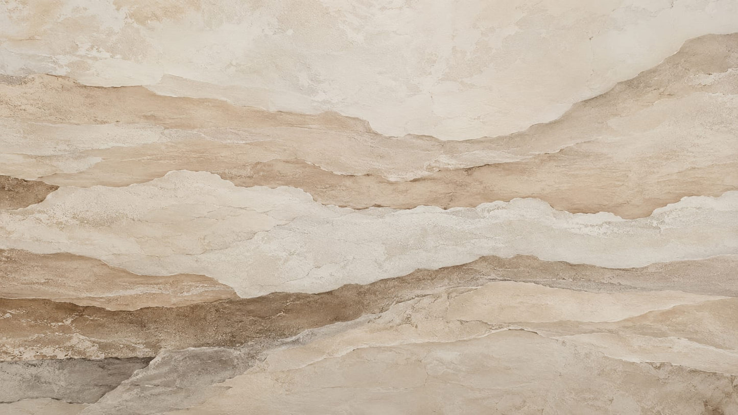 Organic Refined Beige Stone Texture featuring layered surface detail - Wall Mural & Peel and Stick Wallpaper for Textured Interiors and Premium Home Styling