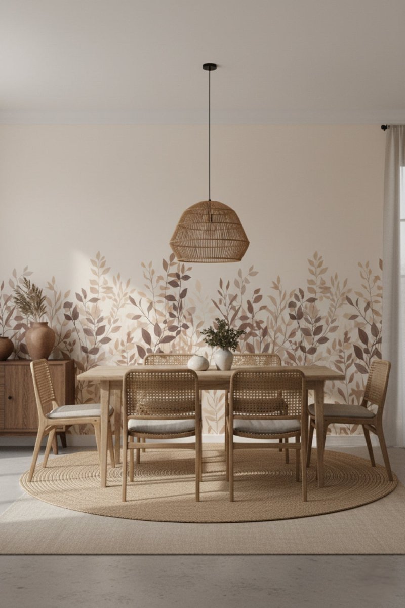 Autumn Silhouette - Neutra Accent Wall Mural Wallpaper - Recoat