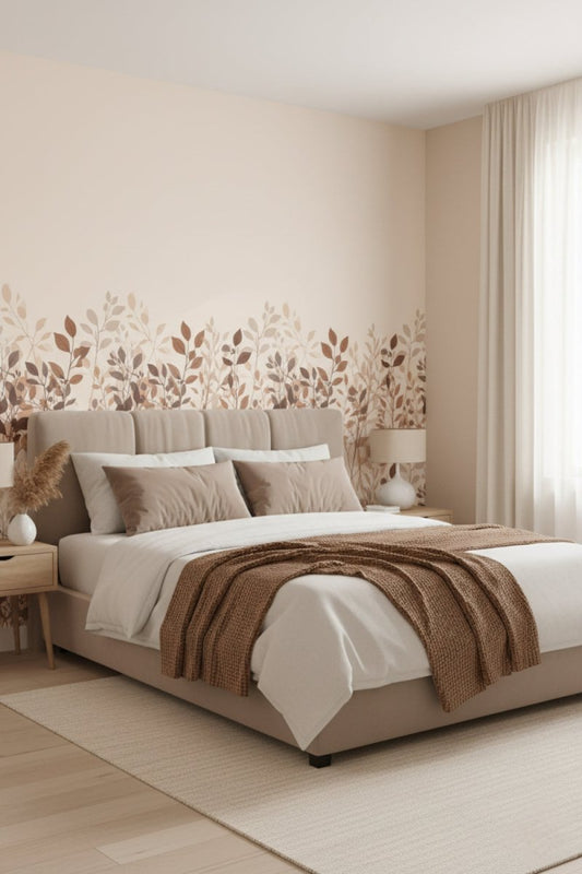 Autumn Silhouette - Neutra Accent Wall Mural Wallpaper - Recoat