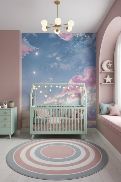 Balloon Dawn - Hot Air Balloon Accent Wall Mural Wallpaper - Recoat