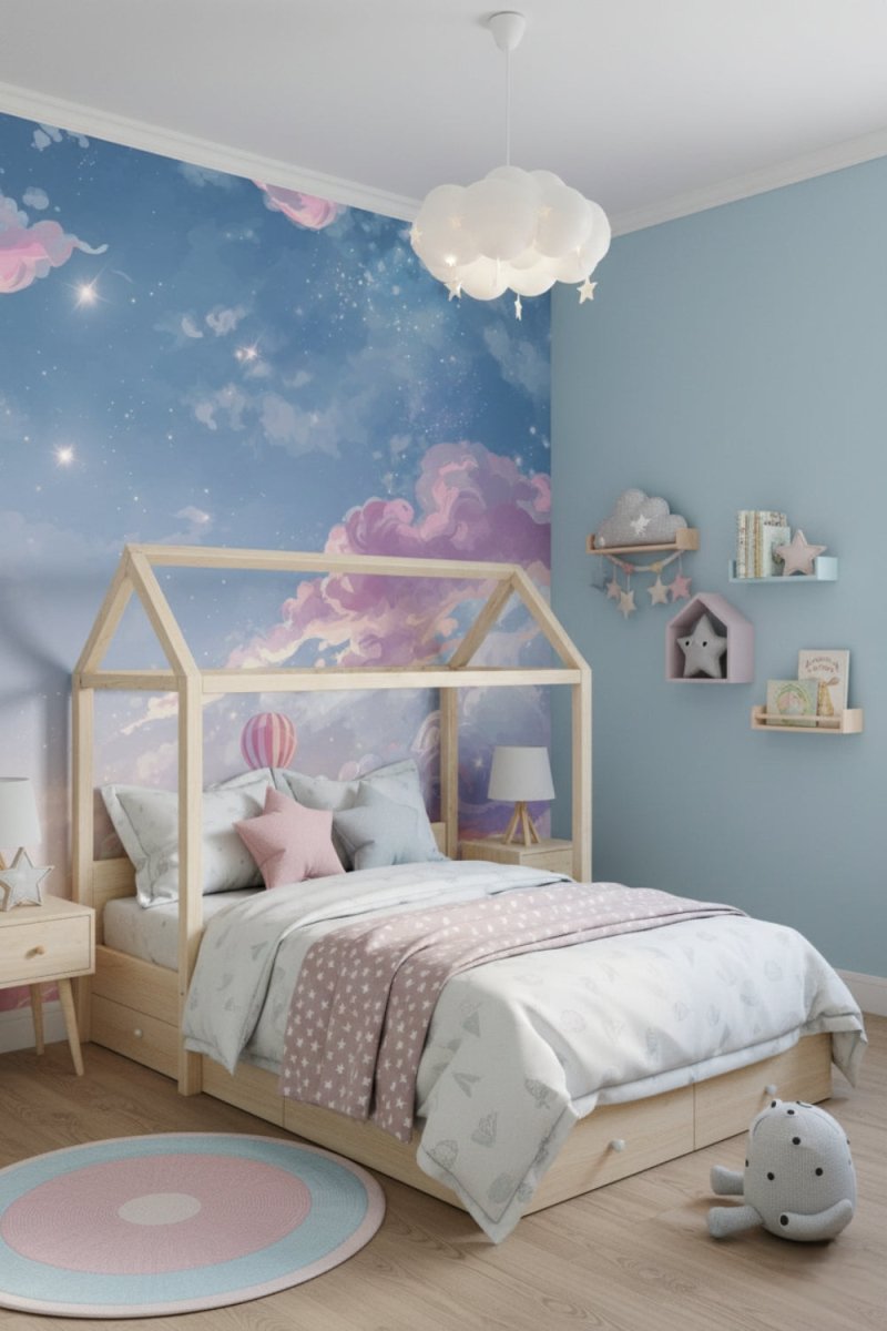 Balloon Dawn - Hot Air Balloon Accent Wall Mural Wallpaper - Recoat