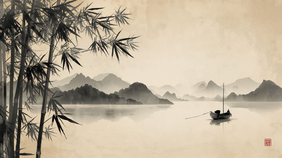 Bamboo Forest - Asian Ink Accent Wall Mural Wallpaper - Recoat