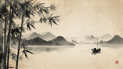 Bamboo Forest - Asian Ink Accent Wall Mural Wallpaper - Recoat