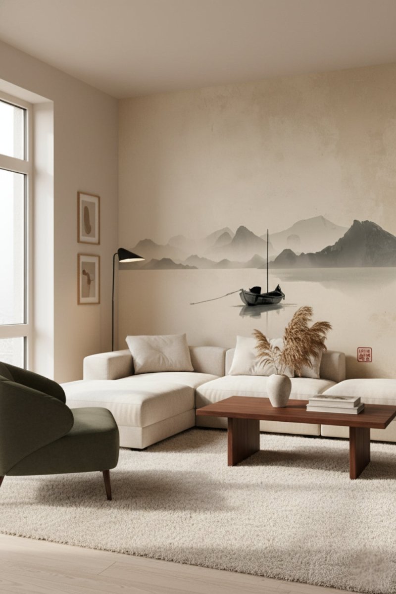 Bamboo Forest - Asian Ink Accent Wall Mural Wallpaper - Recoat