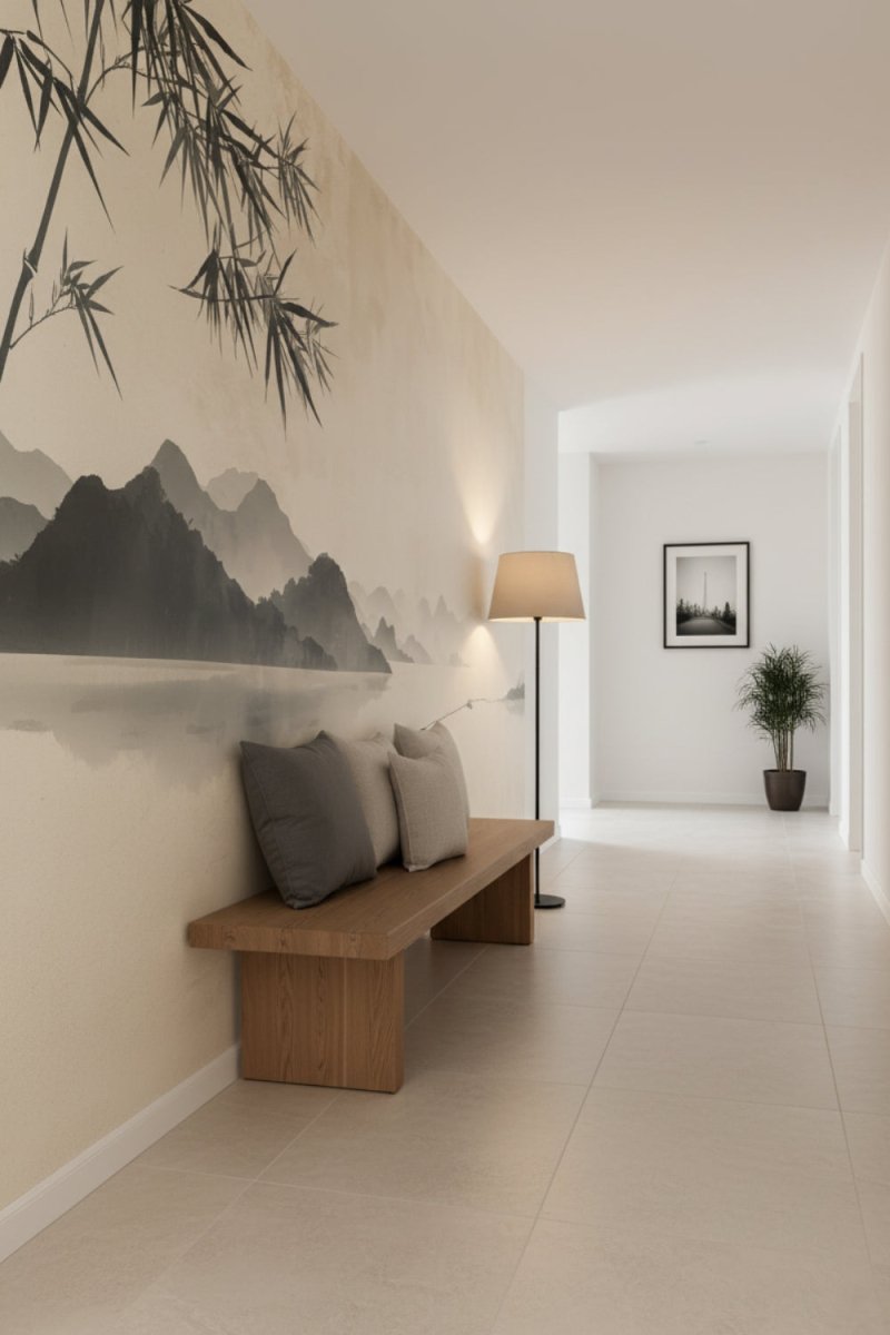 Bamboo Forest - Asian Ink Accent Wall Mural Wallpaper - Recoat