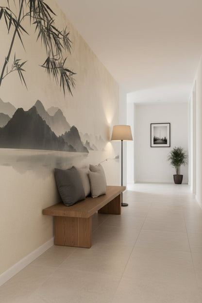 Bamboo Forest - Asian Ink Accent Wall Mural Wallpaper - Recoat