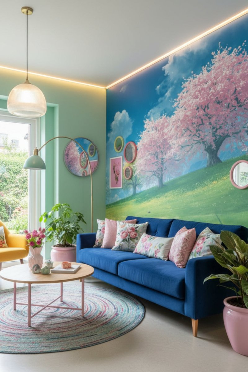 Blossom Skies - Dreamy Landscape Accent Wall Mural Wallpaper - Recoat