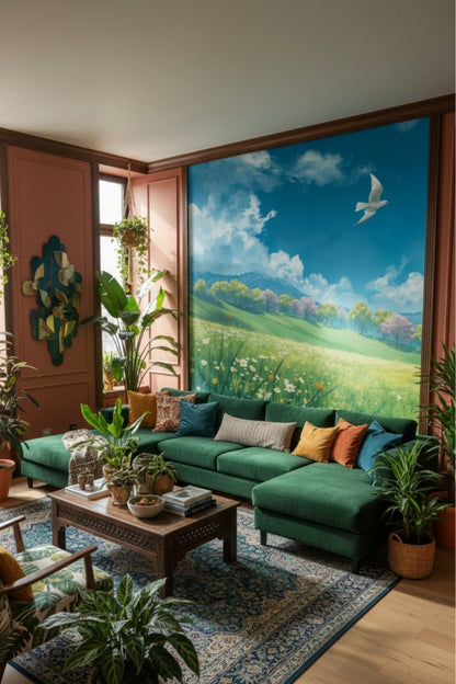 Blossom Skies - Dreamy Landscape Accent Wall Mural Wallpaper - Recoat