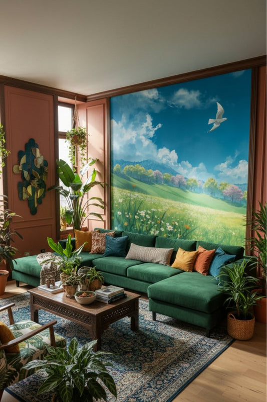 Blossom Skies - Dreamy Landscape Accent Wall Mural Wallpaper - Recoat