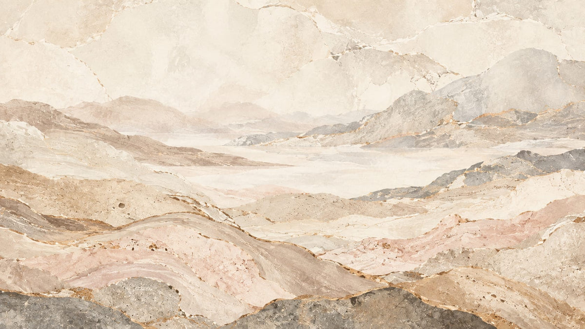 Refined Textured Cream abstract marble featuring marble veining - Wall Mural & Peel and Stick Wallpaper for Textured Interiors and Premium Home Styling