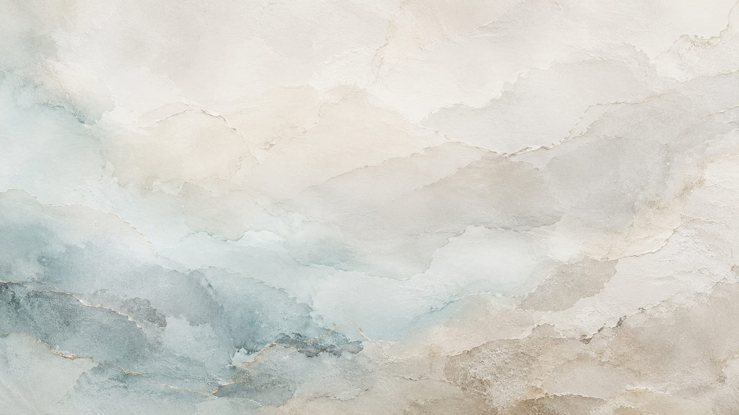 Serene painterly Blue Gray abstract watercolor featuring layered washes - Wall Mural & Peel and Stick Wallpaper for Watercolor Interiors and Premium Home Styling