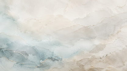 Serene painterly Blue Gray abstract watercolor featuring layered washes - Wall Mural & Peel and Stick Wallpaper for Watercolor Interiors and Premium Home Styling