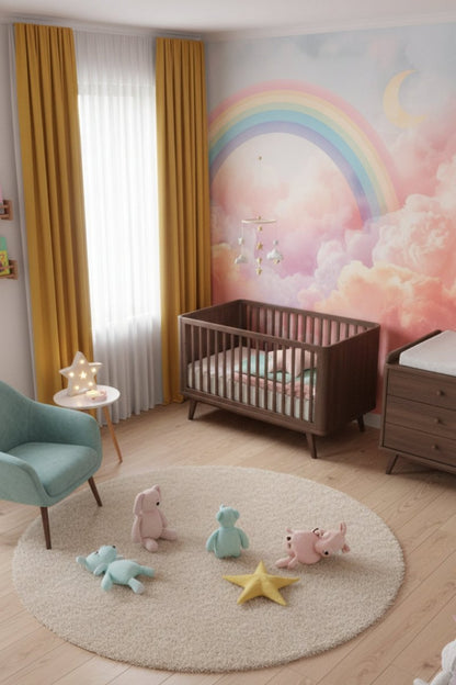 Celestial Dreams - Magical Sky Rainbow Accent Wall Mural Wallpaper - Recoat