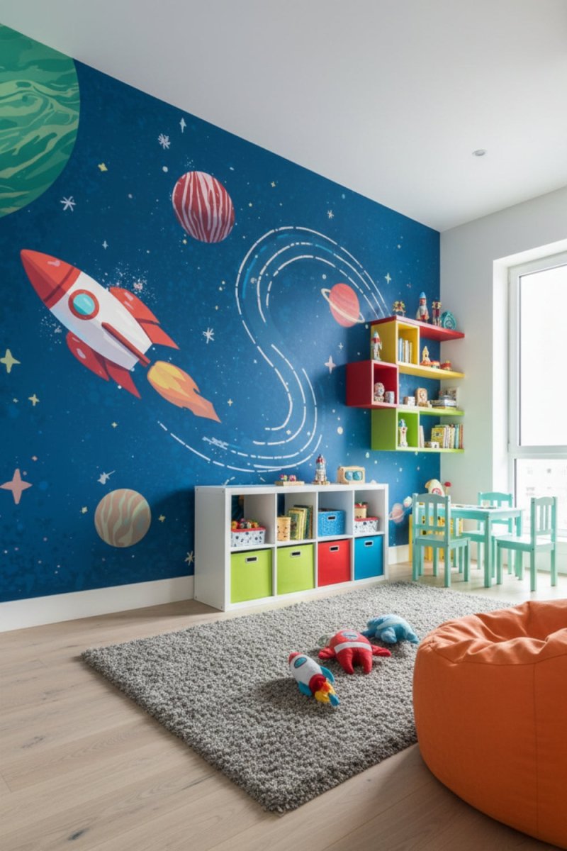 Cosmic Journey - Planet & Stars Accent Wall Mural Wallpaper - Recoat