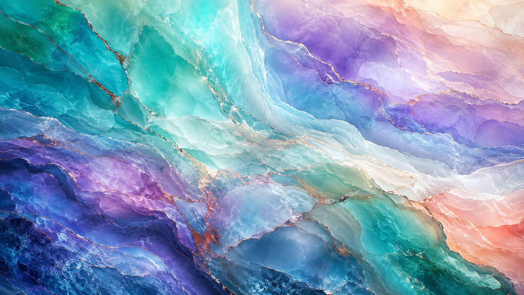 Luminous Refined Turquoise Abstract Mineral featuring mineral texture - Wall Mural & Peel and Stick Wallpaper for Abstract Interiors and Premium Home Styling