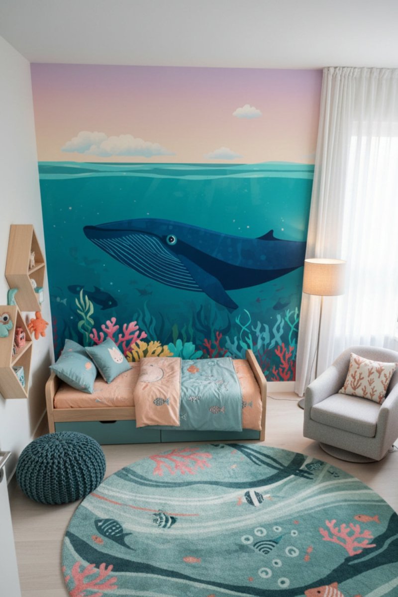 Deep Blue - Coastal Home Accent Wall Mural Wallpaper - Recoat