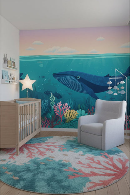 Deep Blue - Coastal Home Accent Wall Mural Wallpaper - Recoat