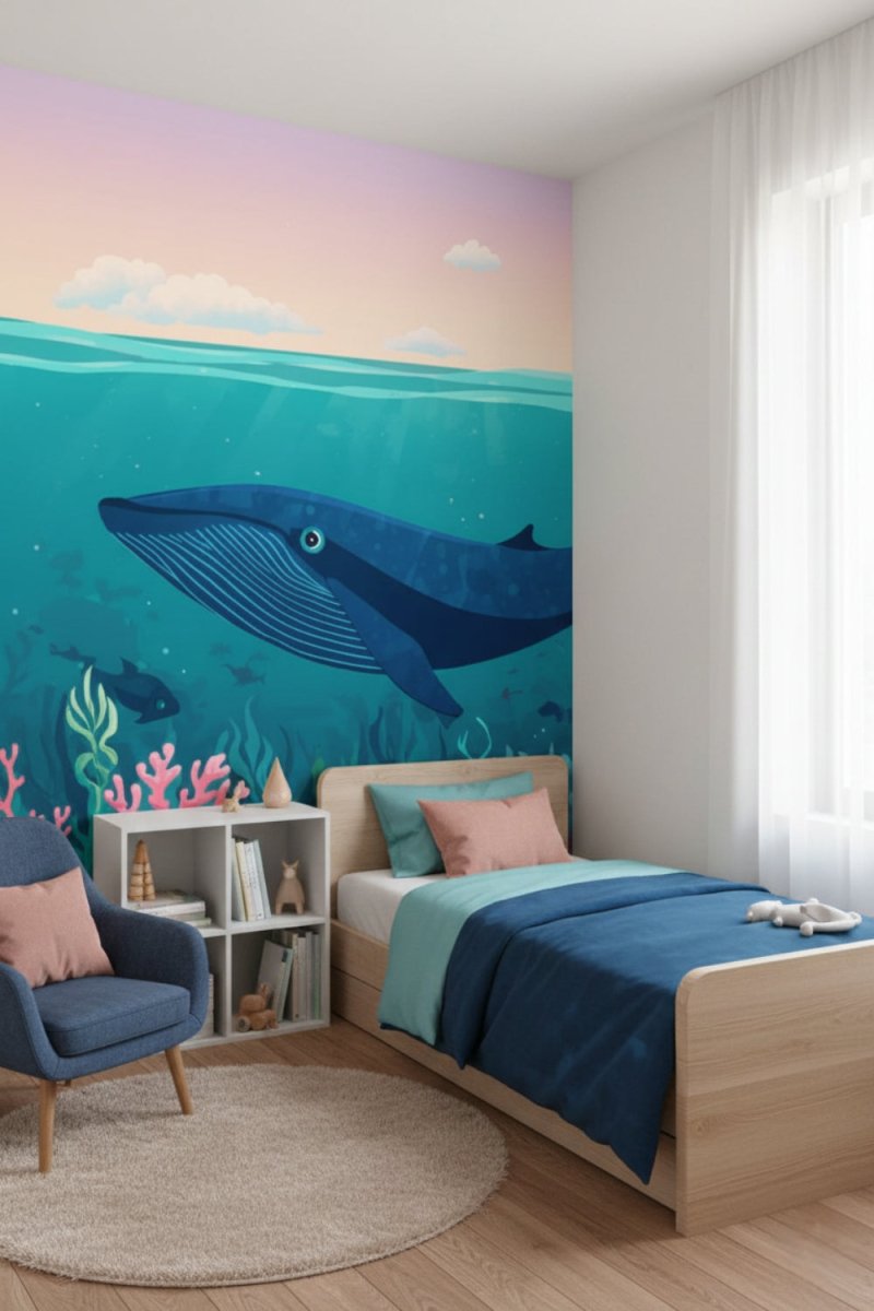 Deep Blue - Coastal Home Accent Wall Mural Wallpaper - Recoat