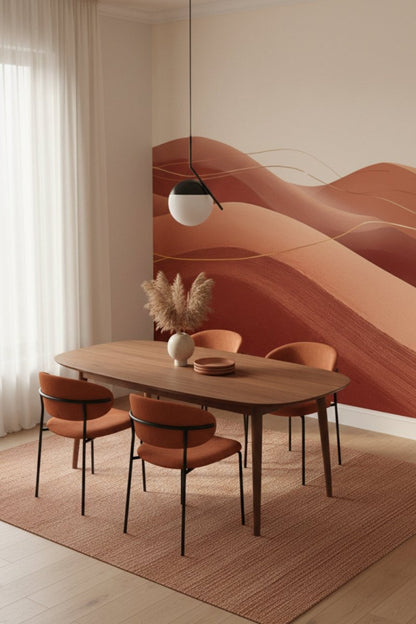 Desert Horizon - Artistic Landscape Accent Wall Mural Wallpaper - Recoat