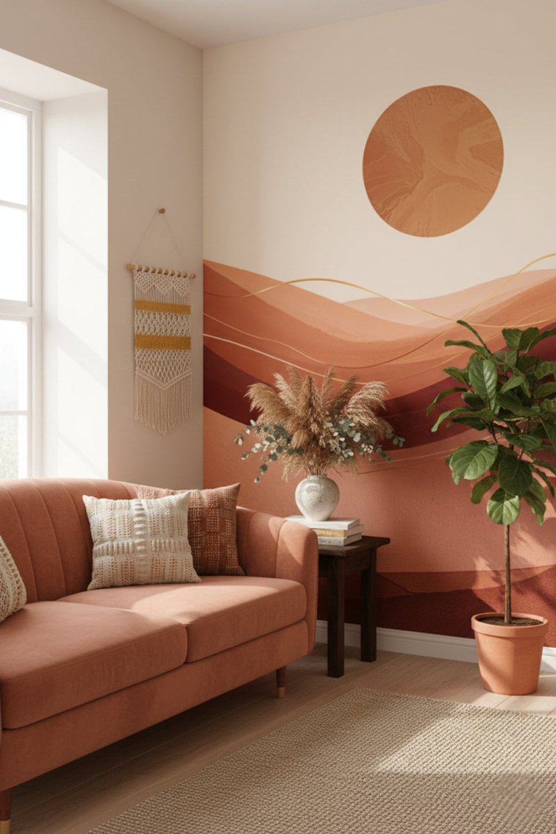 Desert Horizon - Artistic Landscape Accent Wall Mural Wallpaper - Recoat