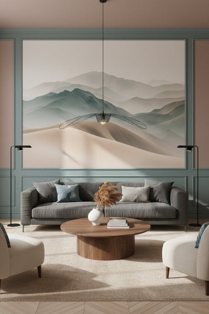 Desert Mirage - Minimalist Desert Accent Wall Mural Wallpaper - Recoat