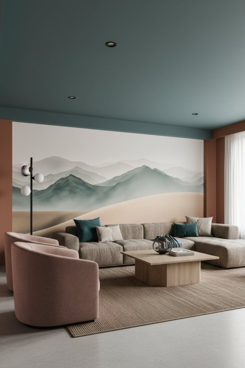 Desert Mirage - Minimalist Desert Accent Wall Mural Wallpaper - Recoat