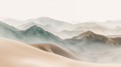 Desert Serenity - Minimalist Desert Accent Wall Mural Wallpaper - Recoat