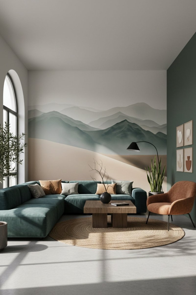 Desert Serenity - Minimalist Desert Accent Wall Mural Wallpaper - Recoat