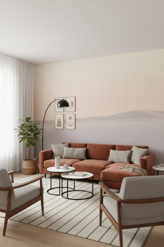Dune Serenity - Minimalist Desert Accent Wall Mural Wallpaper - Recoat