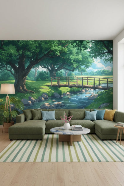 Enchanted Forest - Dreamy Landscape Accent Wall Mural Wallpaper - Recoat