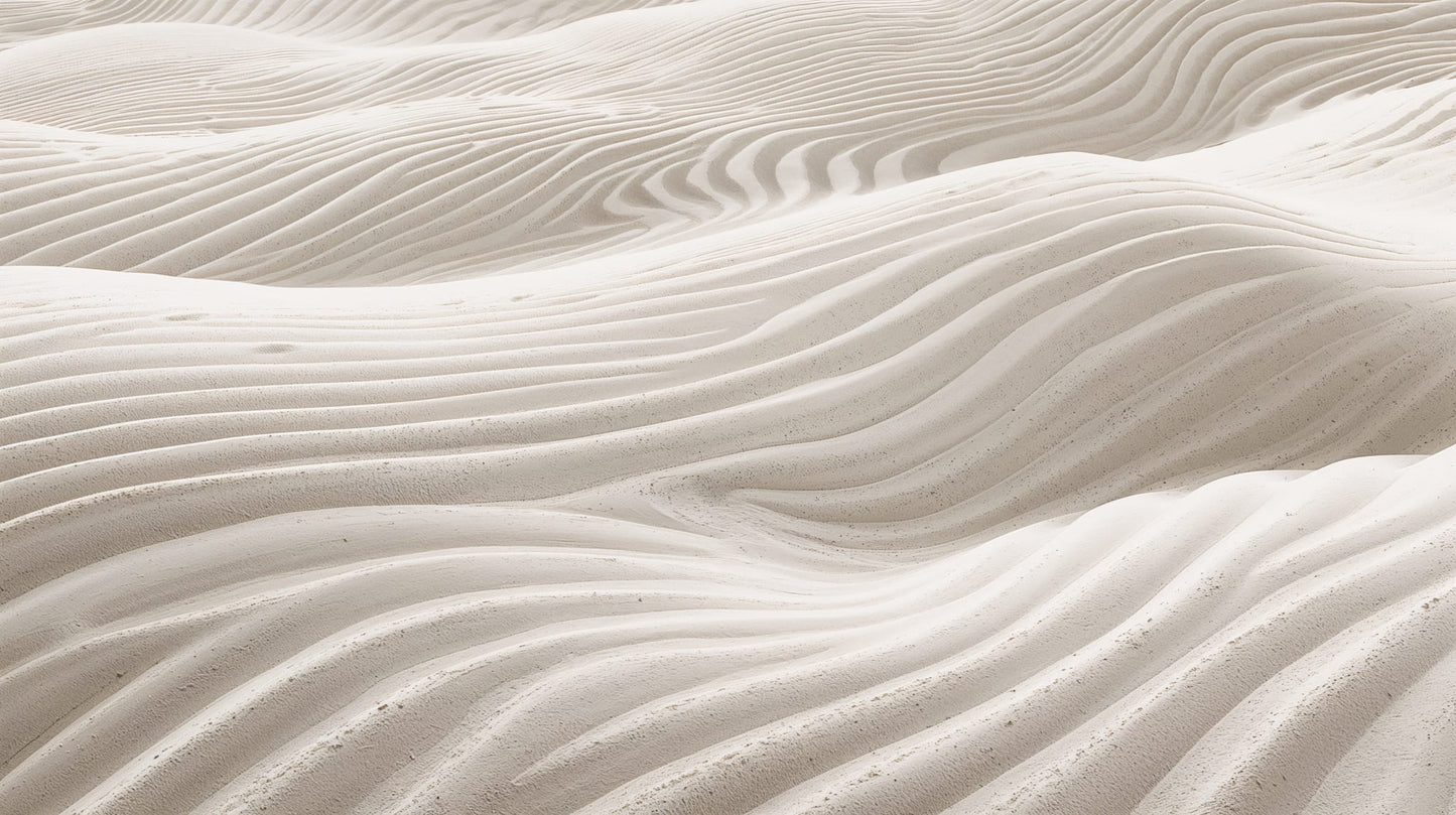 Minimalist serene Sand sand dunes featuring desert landscape and wind ripples - Wall Mural & Peel and Stick Wallpaper for Minimalist Interiors and Premium Home Styling.