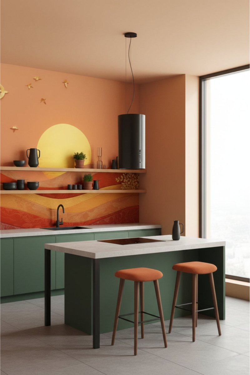 Golden Canyon - Artistic Landscape Accent Wall Mural Wallpaper - Recoat