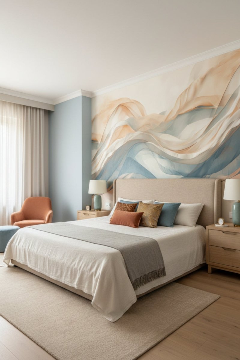 Golden Dust - Modern Fluid Accent Wall Mural Wallpaper - Recoat