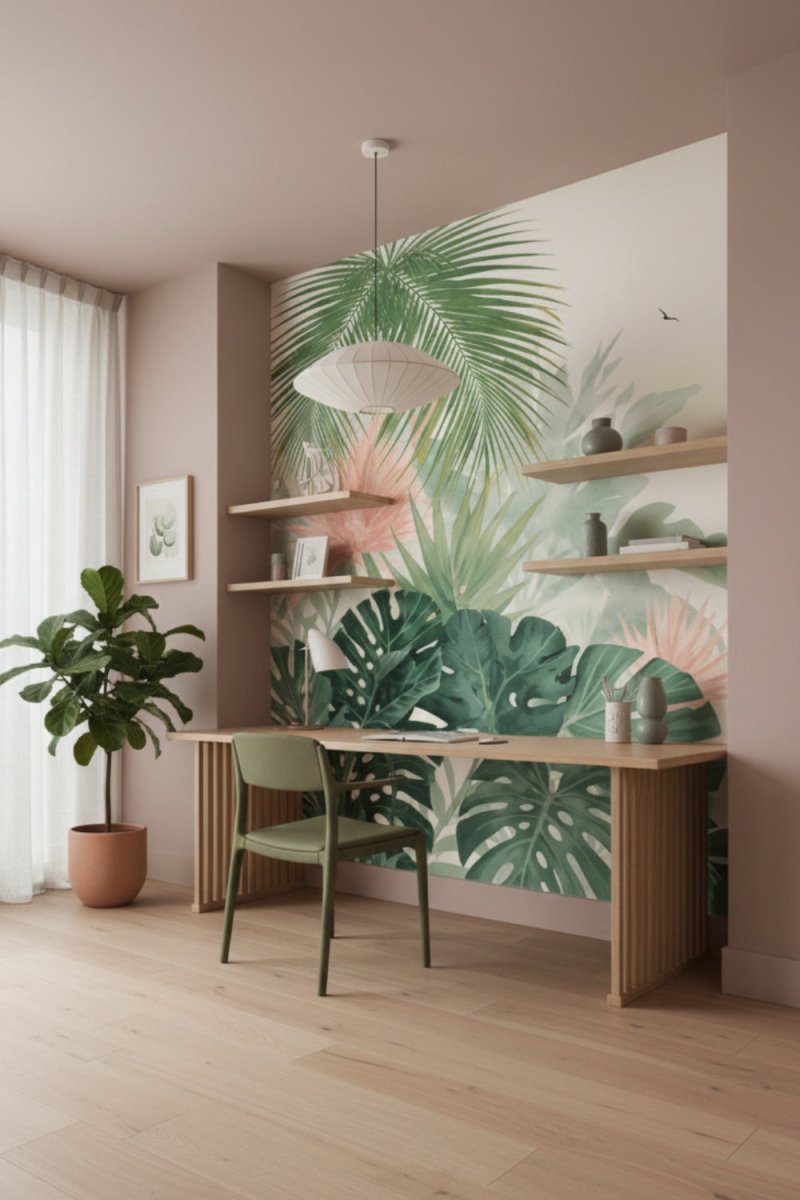 Horizons Misty - Jungle Landscape Accent Wall Mural Wallpaper - Recoat