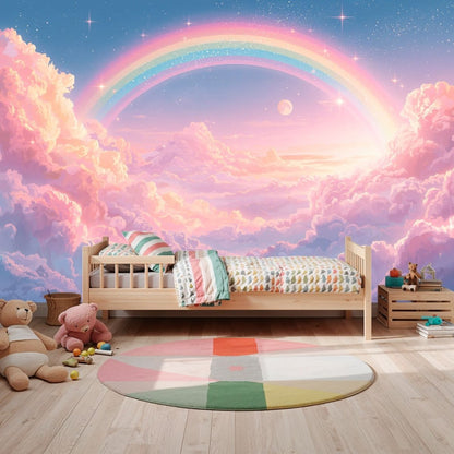 Magic Rainbow - Magical Sky Rainbow Accent Wall Mural Wallpaper - Recoat