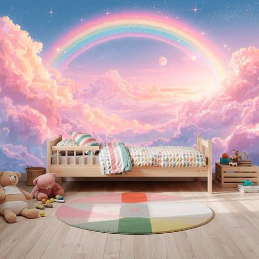 Magic Rainbow - Magical Sky Rainbow Accent Wall Mural Wallpaper - Recoat