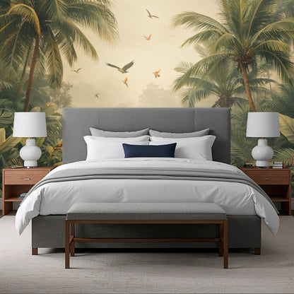 Misty Jungle - Vintage Forest Accent Wall Mural Wallpaper - Recoat