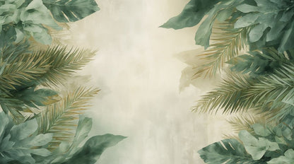 Palm Haven - Jungle Landscape Accent Wall Mural Wallpaper - Recoat