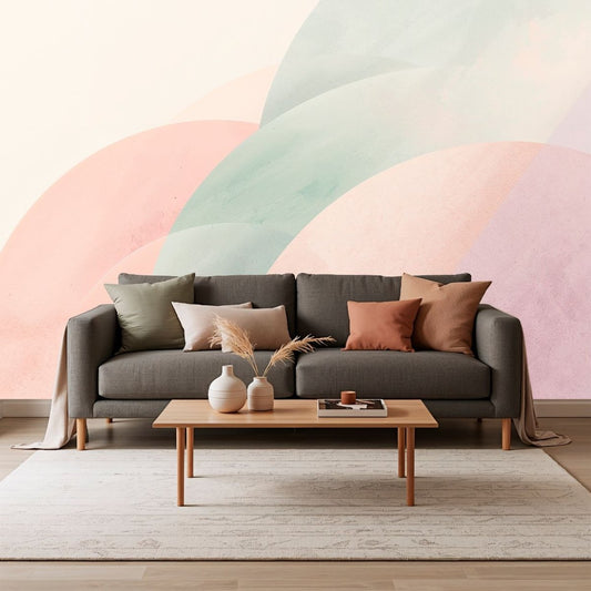 Pastel Arches - Abstract Pattern Accent Wall Mural Wallpaper - Recoat