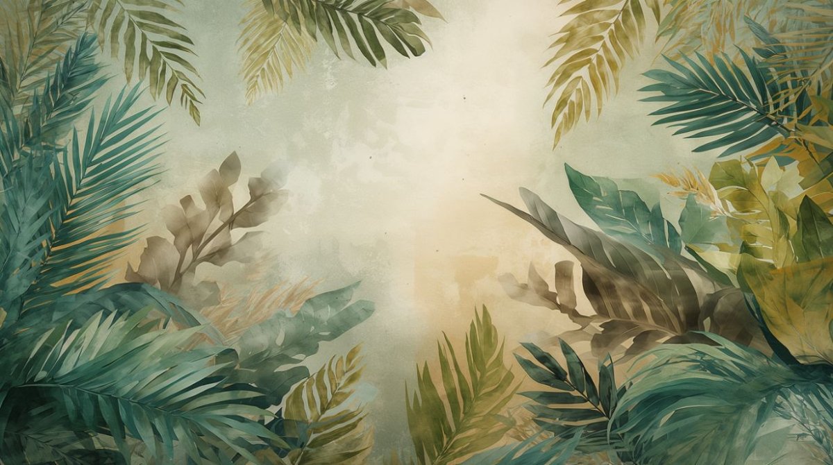 Rainforest - Moody Botanical Accent Wall Mural Wallpaper - Recoat