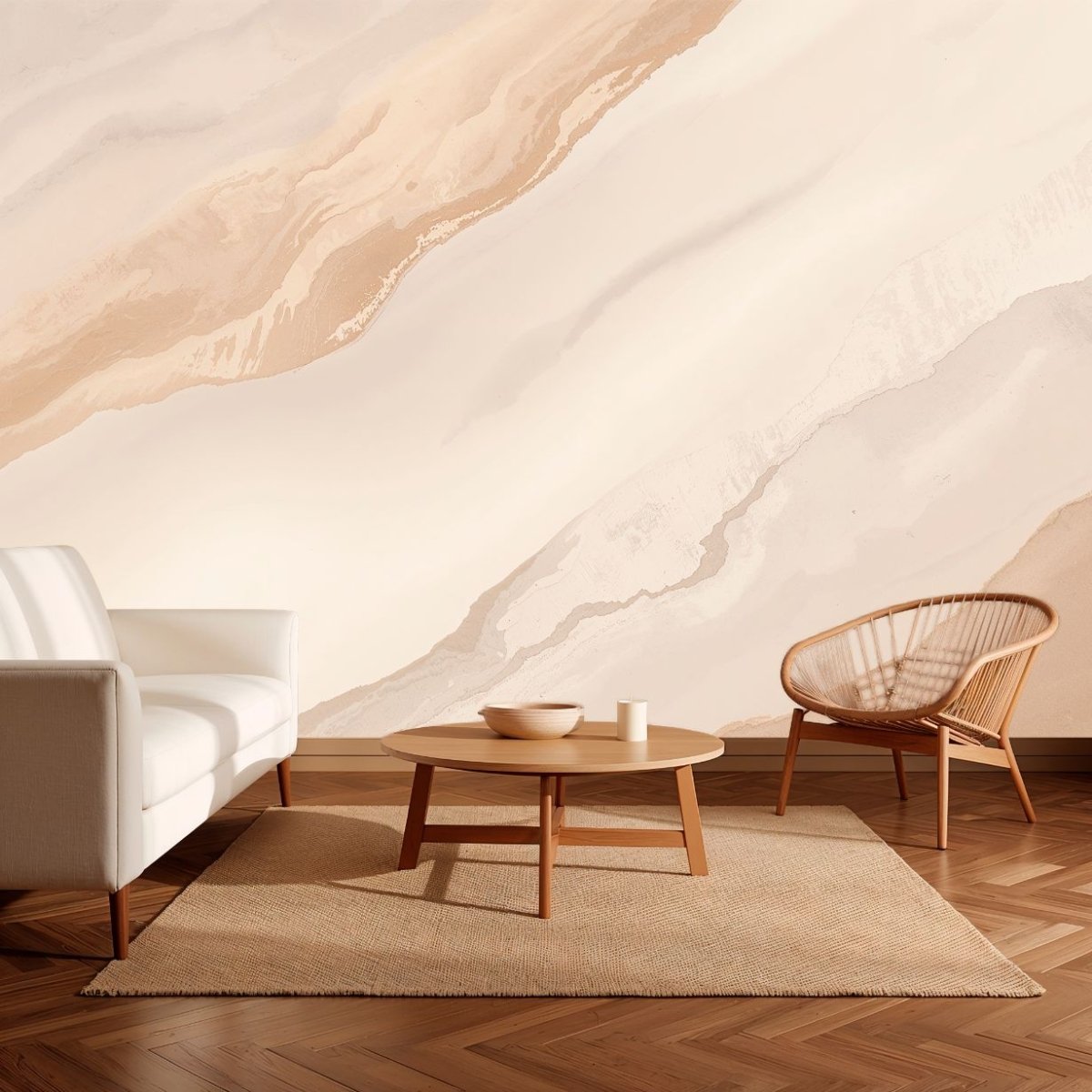 Sandstone Flow - Minimalist Desert Accent Wall Mural Wallpaper - Recoat