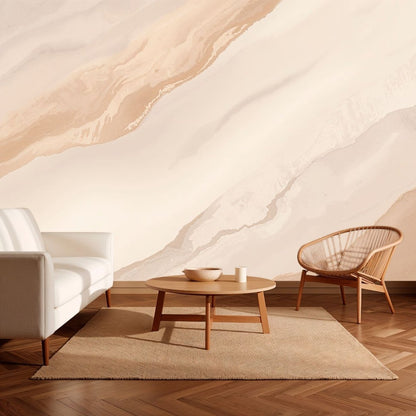 Sandstone Flow - Minimalist Desert Accent Wall Mural Wallpaper - Recoat