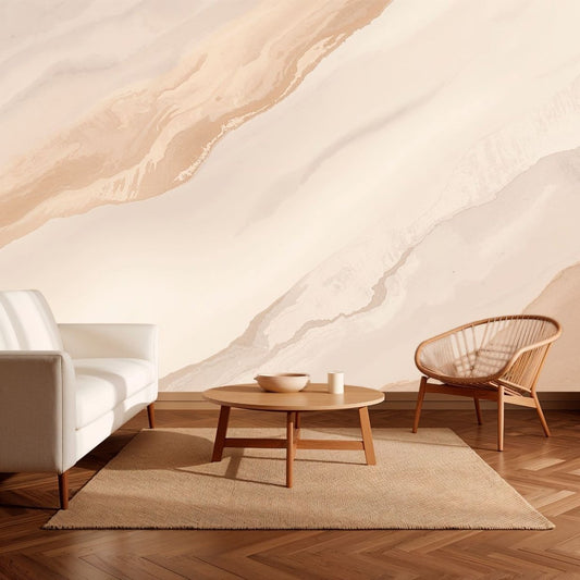 Sandstone Flow - Minimalist Desert Accent Wall Mural Wallpaper - Recoat