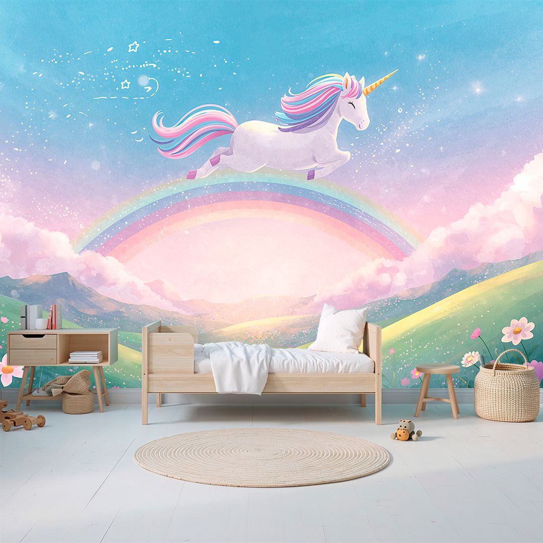 Unicorn Leap - Unicorn Accent Wall Mural Wallpaper - Recoat
